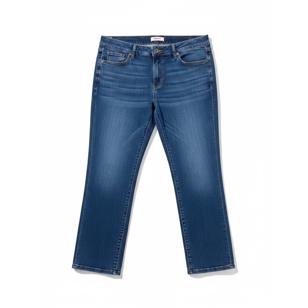 Sonoma 18PS Blue Straight Leg Everyday Jean Womens Casual Vintage Mid Rise Denim